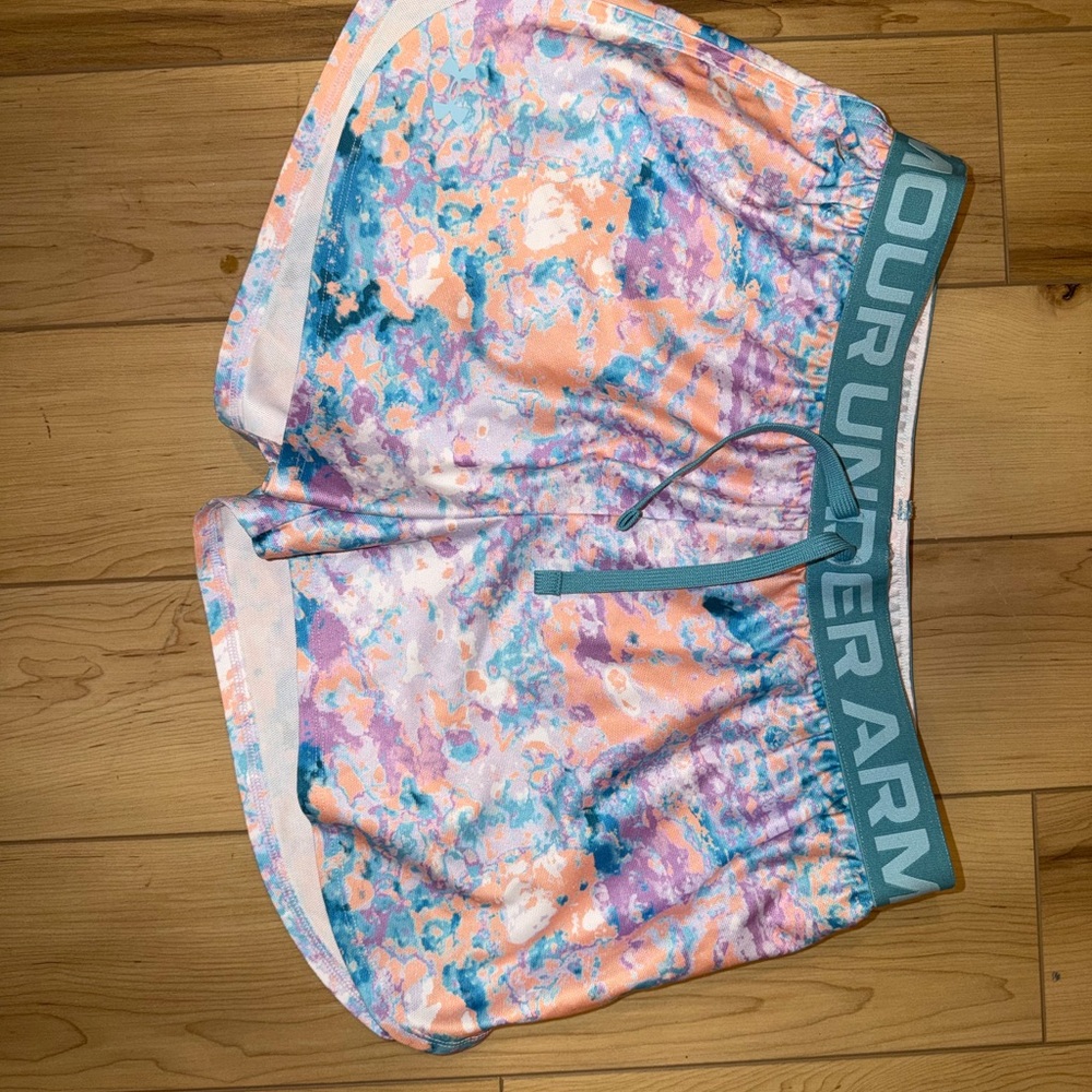 Under Armour Kid’s Marble Print Athletic Shorts - Pastel Multi
